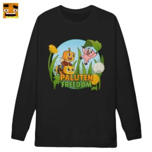 Paluten Merch: Kürbis Held & Schweinchen Winziges Abenteuer - Premium Grafik T-Shirt