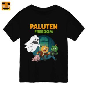 Paluten Merch: Kürbiskopf Abenteuer Flucht vor dem Geist T-Shirt - Exklusives Gaming Design