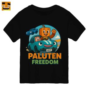 Paluten Merch: Kürbis Gamer & Schweinchen Freund im lustigen Autorennen - Offizielles Gaming Fan-Shirt