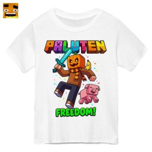 Paluten Merch: Kürbis Gamer Freiheit Abenteuer T-Shirt - Offizieller Fanartikel