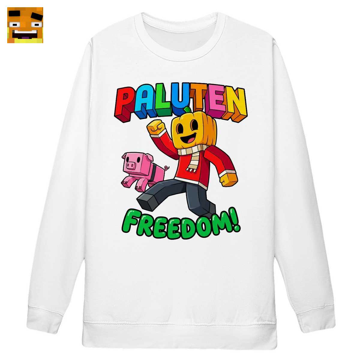 Paluten Merch: Kürbiskopf Gamer & Schweinchen Freund Freiheit Abenteuer - Gaming Abenteuer T-Shirt - Image 2