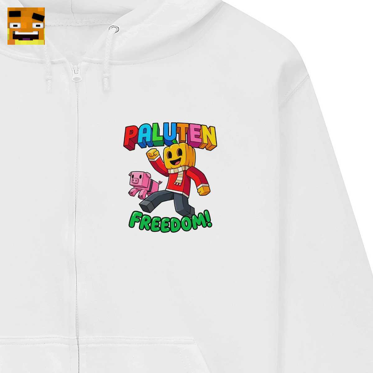 Paluten Merch: Kürbiskopf Gamer & Schweinchen Freund Freiheit Abenteuer - Gaming Abenteuer T-Shirt - Image 4