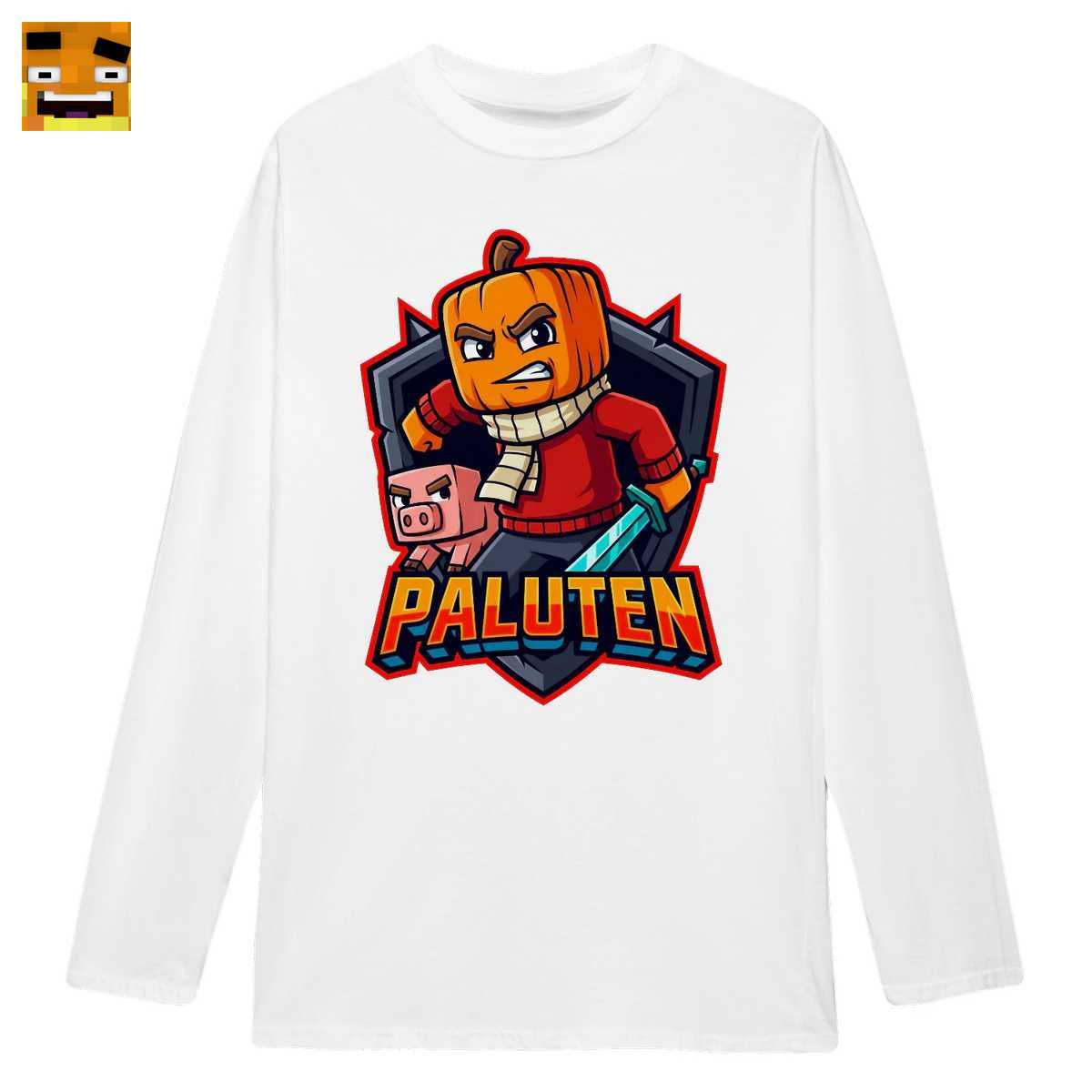 Paluten Merch: Kürbiskopf Krieger & Pixel-Schwein T-Shirt - Offizielles Fanartikel Design - Image 3