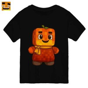 Paluten Merch: Niedlicher Kürbis Block Gaming Charakter T-Shirt - Freedom Projekt Fan Design