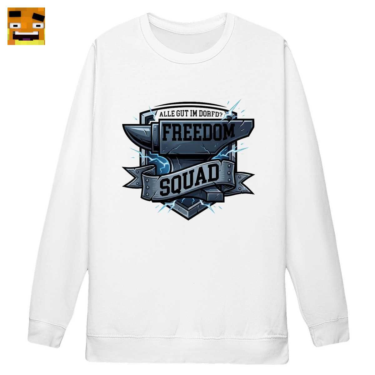 Paluten Merch: Alle gut im Dorfd Gaming Amboss Wappen - Offizielles Freedom Squad T-Shirt - Image 2