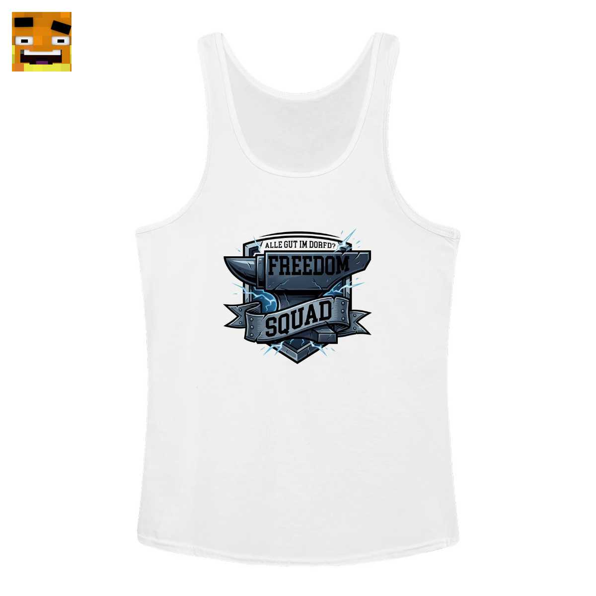 Paluten Merch: Alle gut im Dorfd Gaming Amboss Wappen - Offizielles Freedom Squad T-Shirt - Image 3