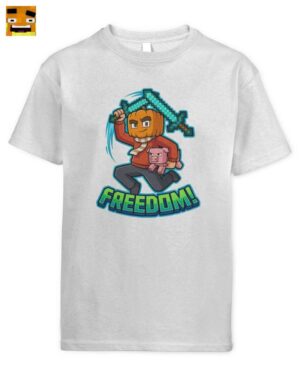 Paluten Kürbiskopf Gamer T-Shirt für Kinder | Freedom Squad Merch