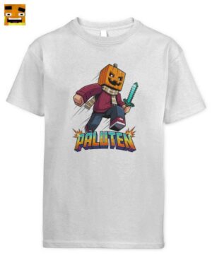 Paluten Merch: Kinder T-Shirt: Das ultimative Kürbiskopf Gamer-Held Shirt