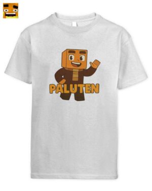 Paluten Block-Stil Kinder T-Shirt | Offizielles Palle Merch: für Jungen