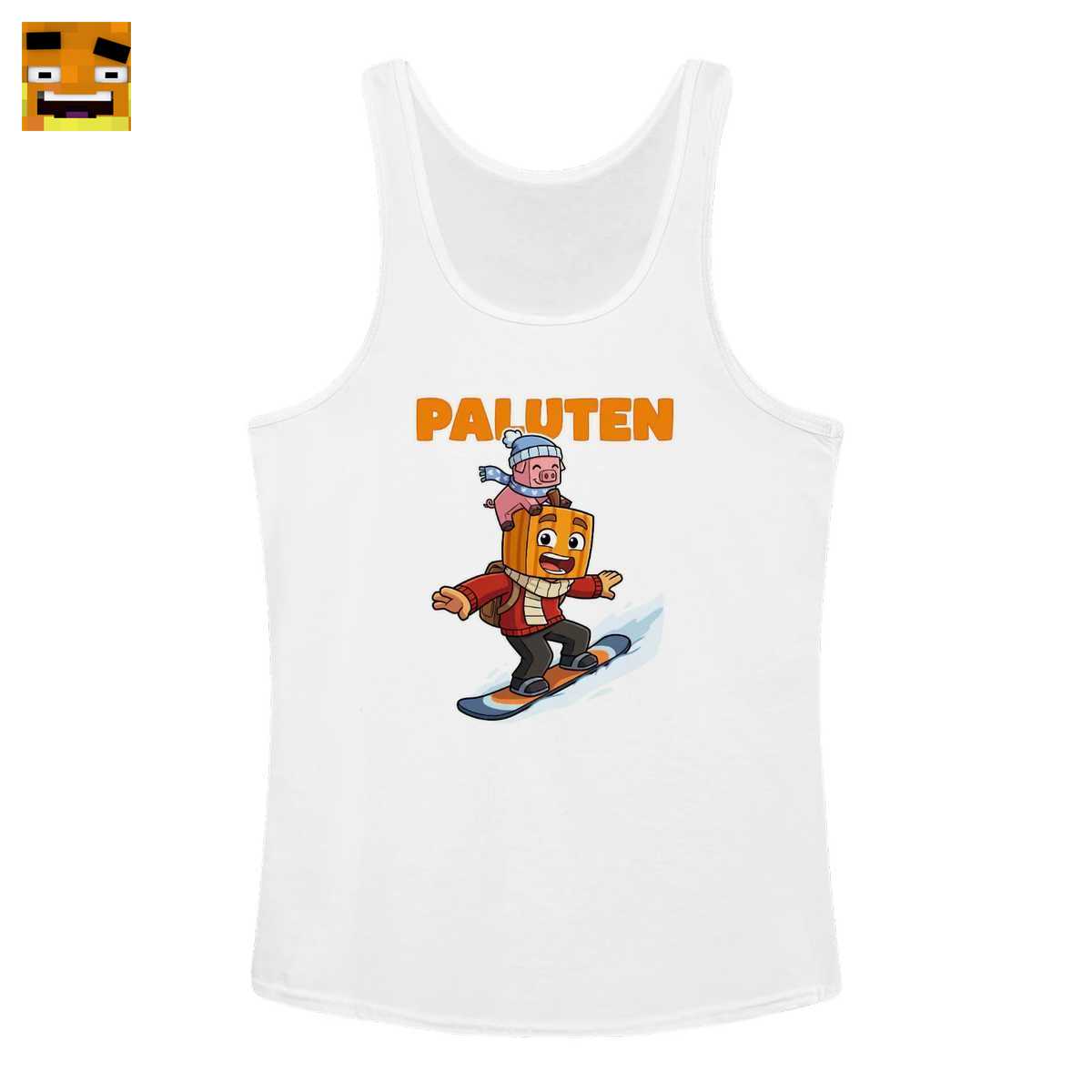Paluten Merch: Kürbis-Gamer & Schweinchen beim Snowboarden - Offizielles Winter Design - Image 2