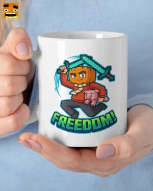 Paluten Merch: Kürbiskopf Gamer Tasse mit Edgar | Offizieller Freiheit! Fanartikel