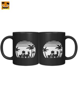 Paluten und Edgar Tasse Retro Sonnenuntergang | Offizielles Fan-Merch