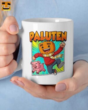 Paluten Merch: Kürbis Gamer Tasse mit Edgar Schwein | Offizieller Fanartikel