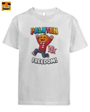 Paluten Merch: Kürbiskopf Freiheit Kinder T-Shirt | Offizieller Fanartikel für Gamer