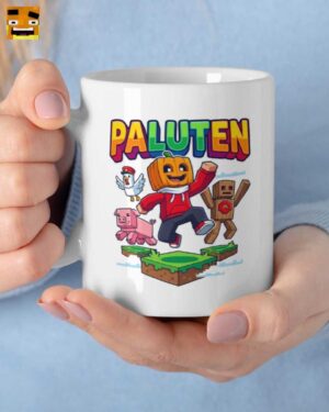 Paluten Merch: Kürbiskopf Gamer Tasse mit Freunden | Offizieller Fanartikel