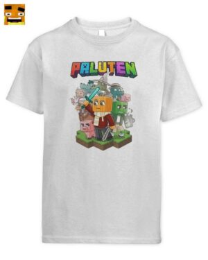 Paluten Merch: Kürbiskopf Pixel T-Shirt für Kinder | Offizielles Gamer Fan-Design
