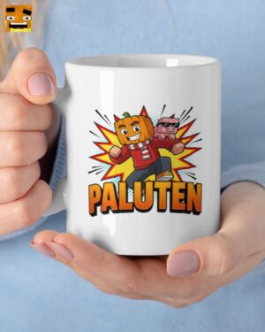 Paluten Merch: Kürbiskopf Tasse mit Edgar Schwein | Offizieller Gaming Kaffeebecher