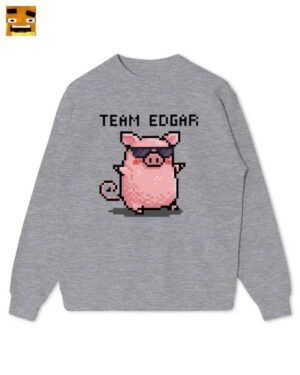Paluten Merch: Pixel Schwein Edgar Sonnenbrille Sweatshirt für Gamer Kids