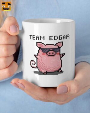 Die Merch: ultimative Paluten Edgar Pixel Schwein Tasse – Dein Team Edgar Fanartikel