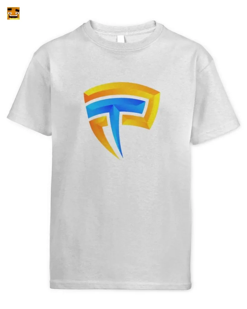 Paluten Dynamic Gamer Team Emblem Blue & Orange Shiel T-Shirt