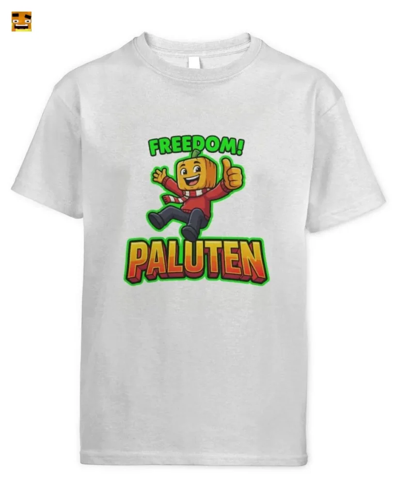 Paluten Freiheit! Kürbis-Kopf Gaming Charakter Illust T-Shirt