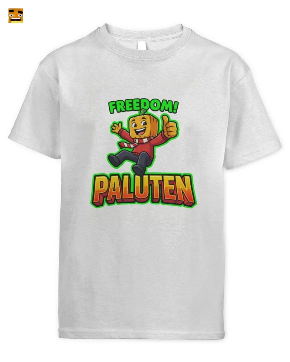 Paluten Freiheit! Kürbis-Kopf Gaming Charakter Illust T-Shirt