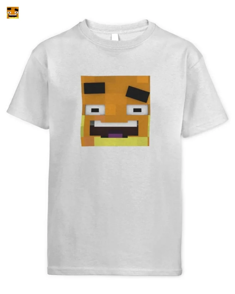 Paluten Goofy Pumpkin Gamer Face Funny Block Game Ava T-Shirt