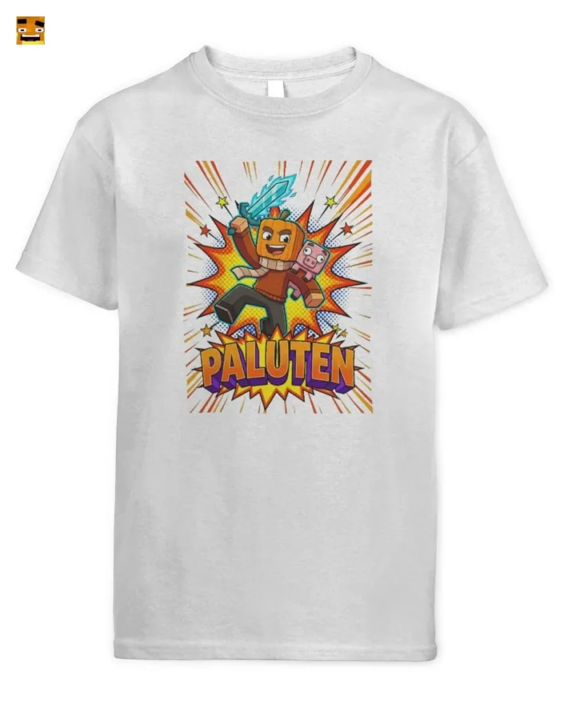 Paluten Heldenhaftes Kürbis Gamer Abenteuer im Comic  T-Shirt