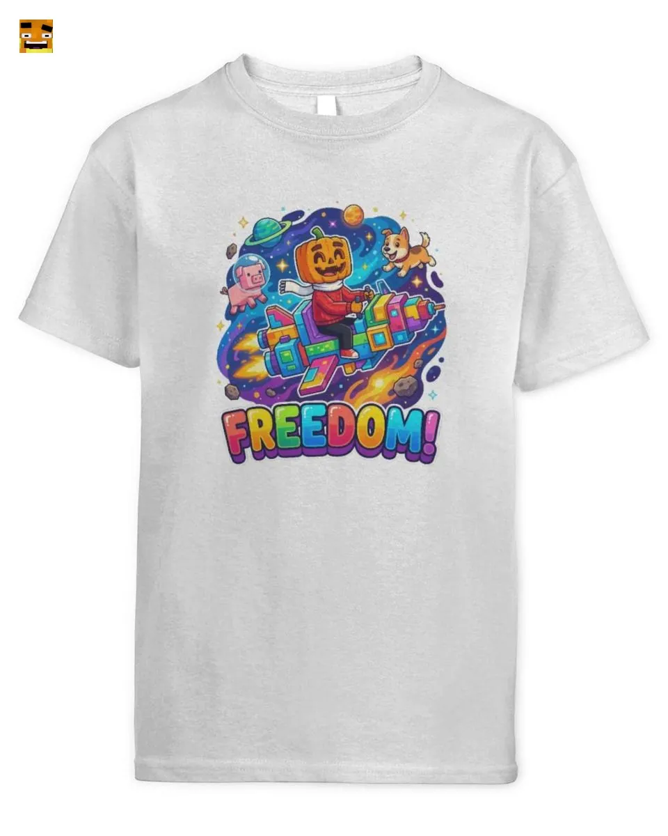 Paluten Kürbis Gamer Freiheit Abenteuer im Weltall mi T-Shirt