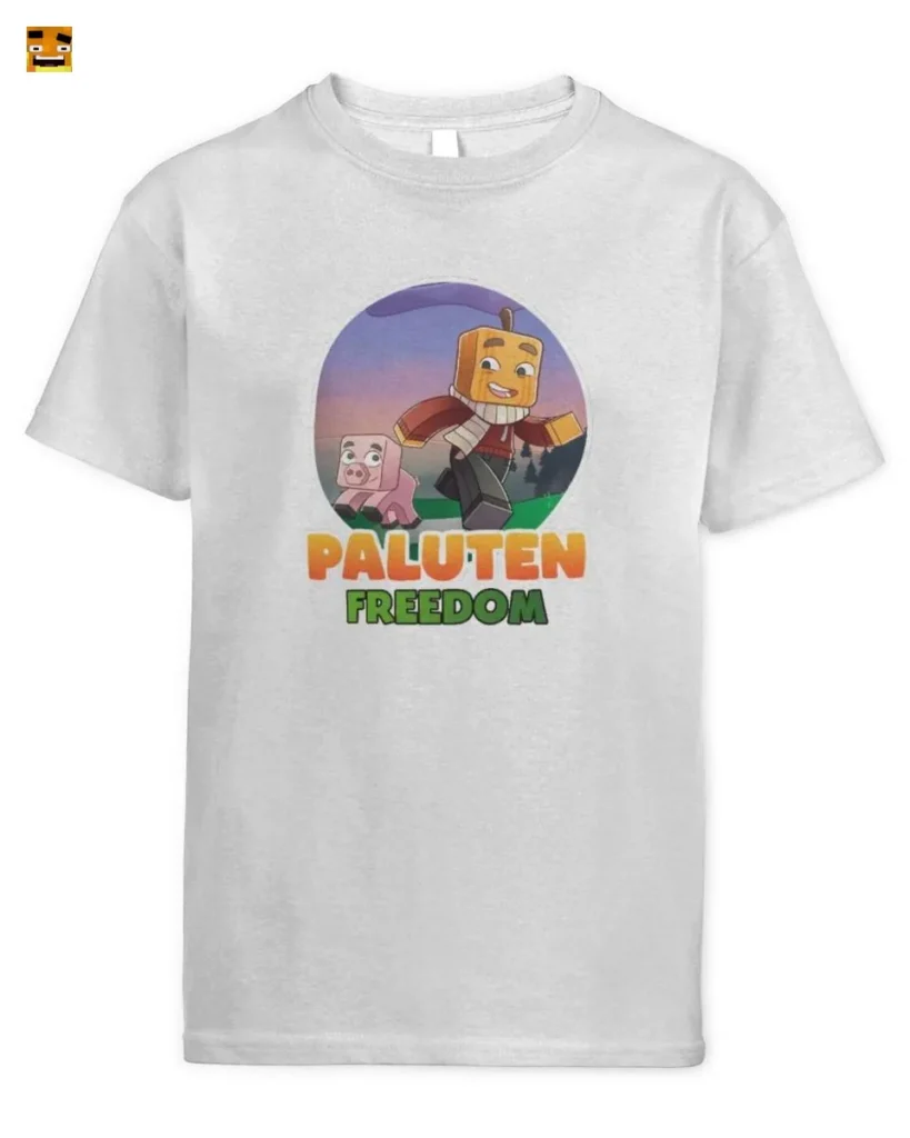 Paluten Kürbis Gamer Freiheit Abenteuer mit Schweinch T-Shirt