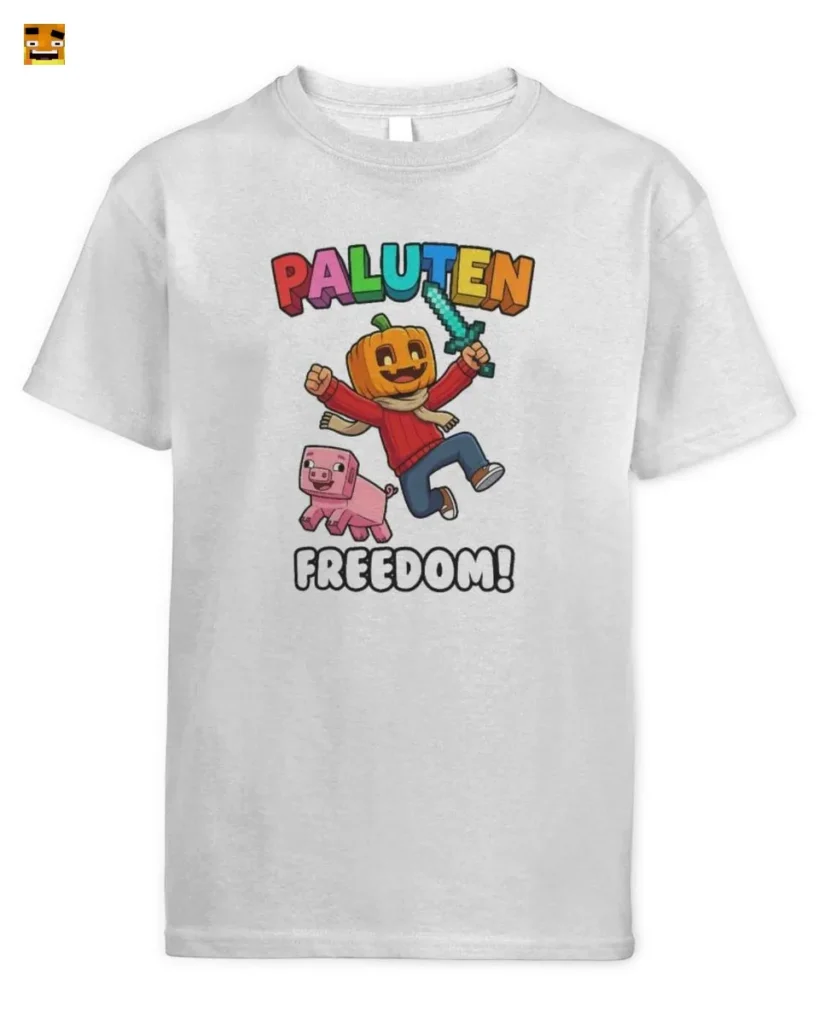 Paluten Kürbis Gamer Freiheit Pixel Abenteuer mit Sch T-Shirt