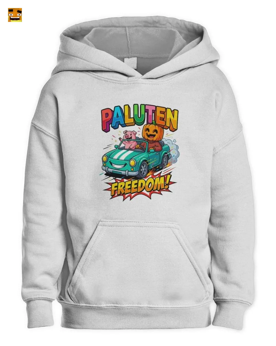 Paluten Kürbis Gamer & Schweinchen auf Freiheits-Tour T-Shirt - Image 2