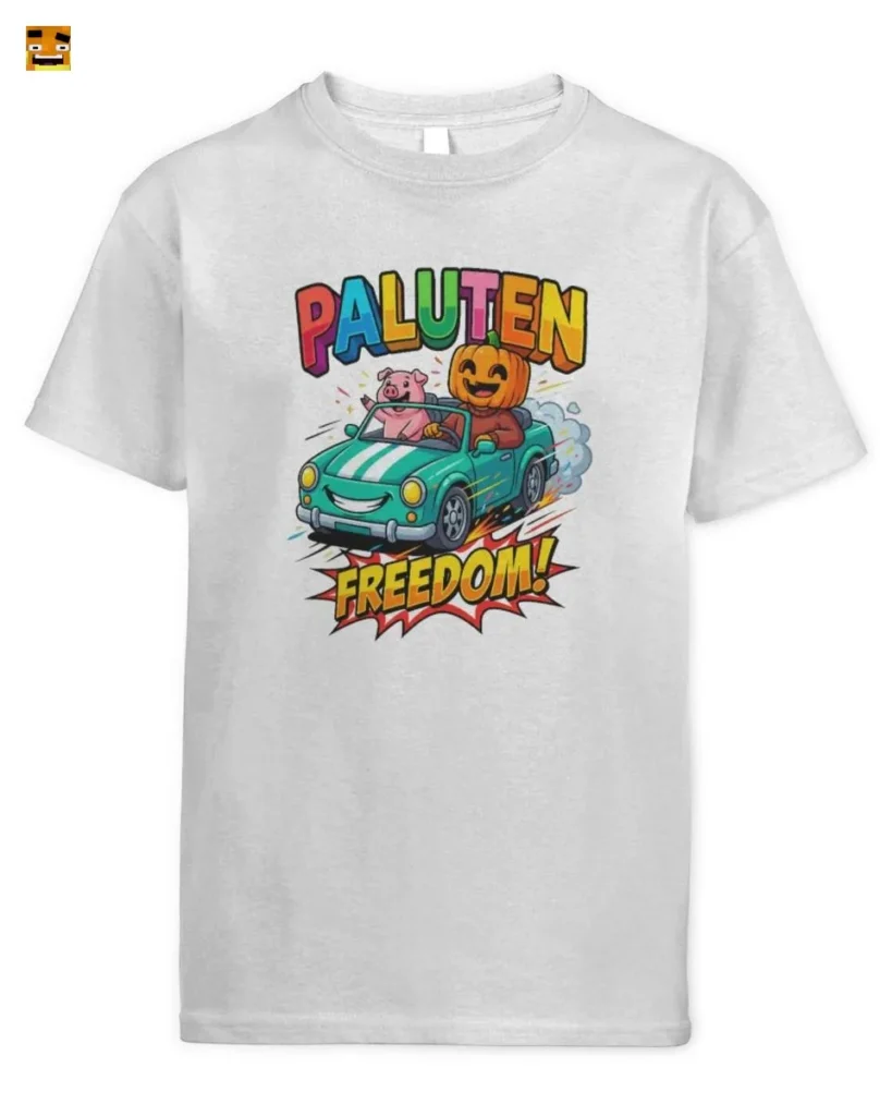 Paluten Kürbis Gamer & Schweinchen auf Freiheits-Tour T-Shirt