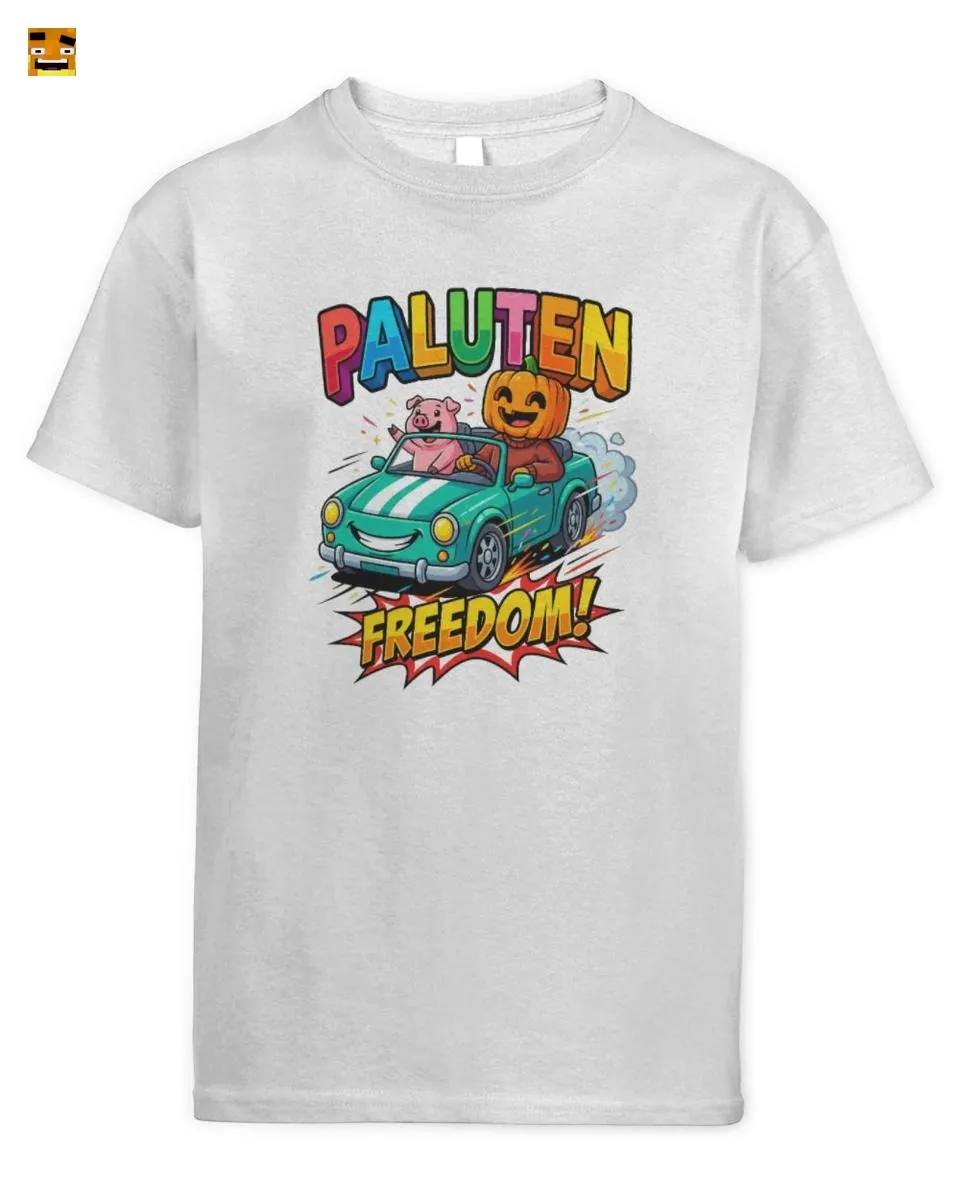 Paluten Kürbis Gamer & Schweinchen auf Freiheits-Tour T-Shirt