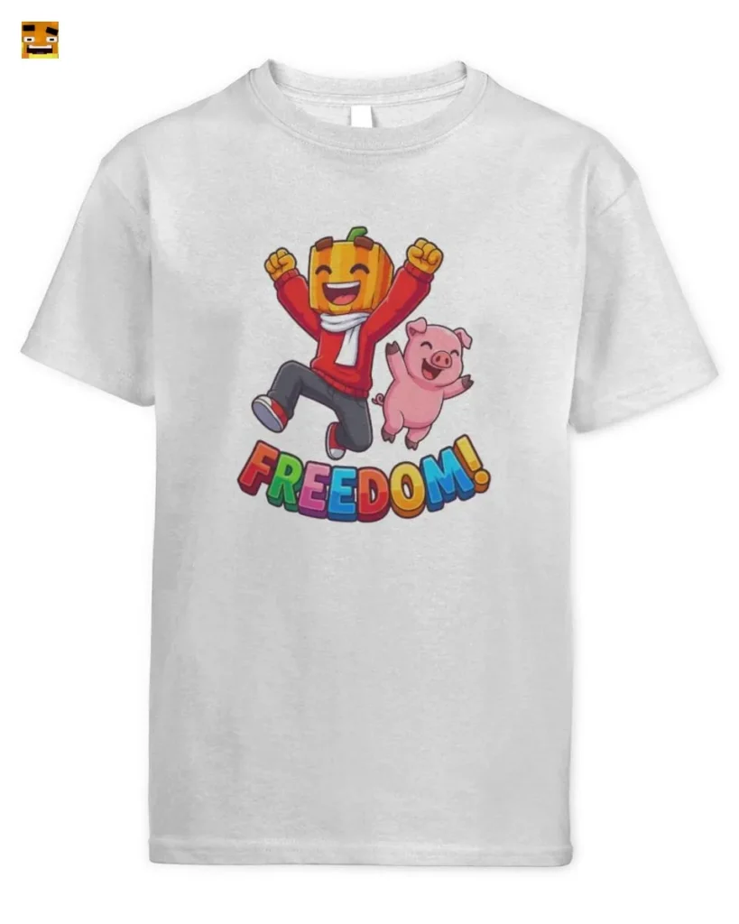 Paluten Kürbis Gamer & Schweinchen feiern die Freihei T-Shirt