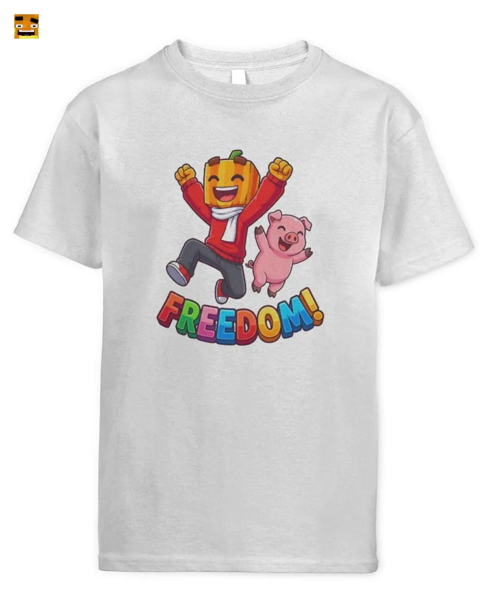 Paluten Kürbis Gamer & Schweinchen feiern die Freihei T-Shirt
