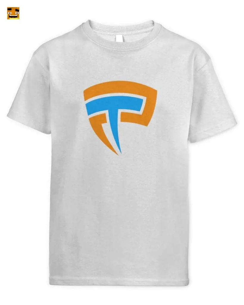 Paluten Kürbis Gamer Team Emblem Blau & Orange Gaming T-Shirt