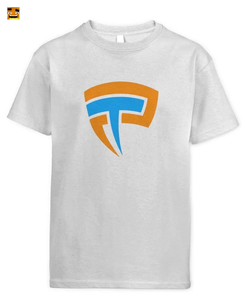 Paluten Kürbis Gamer Team Emblem Blau & Orange Gaming T-Shirt