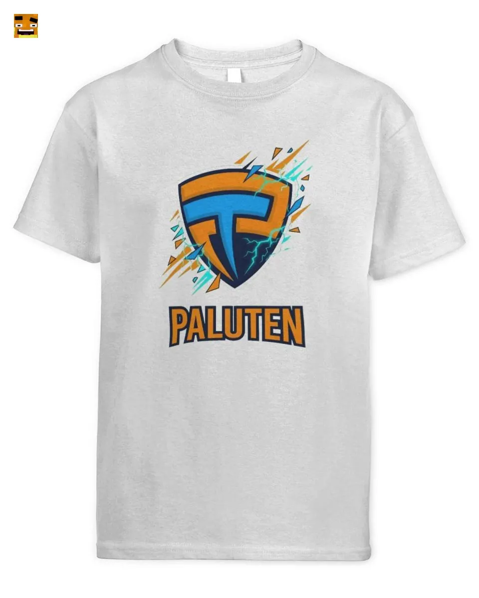 Paluten Kürbis Gamer Team Wappen mit Blitz T-Shirt kaufen