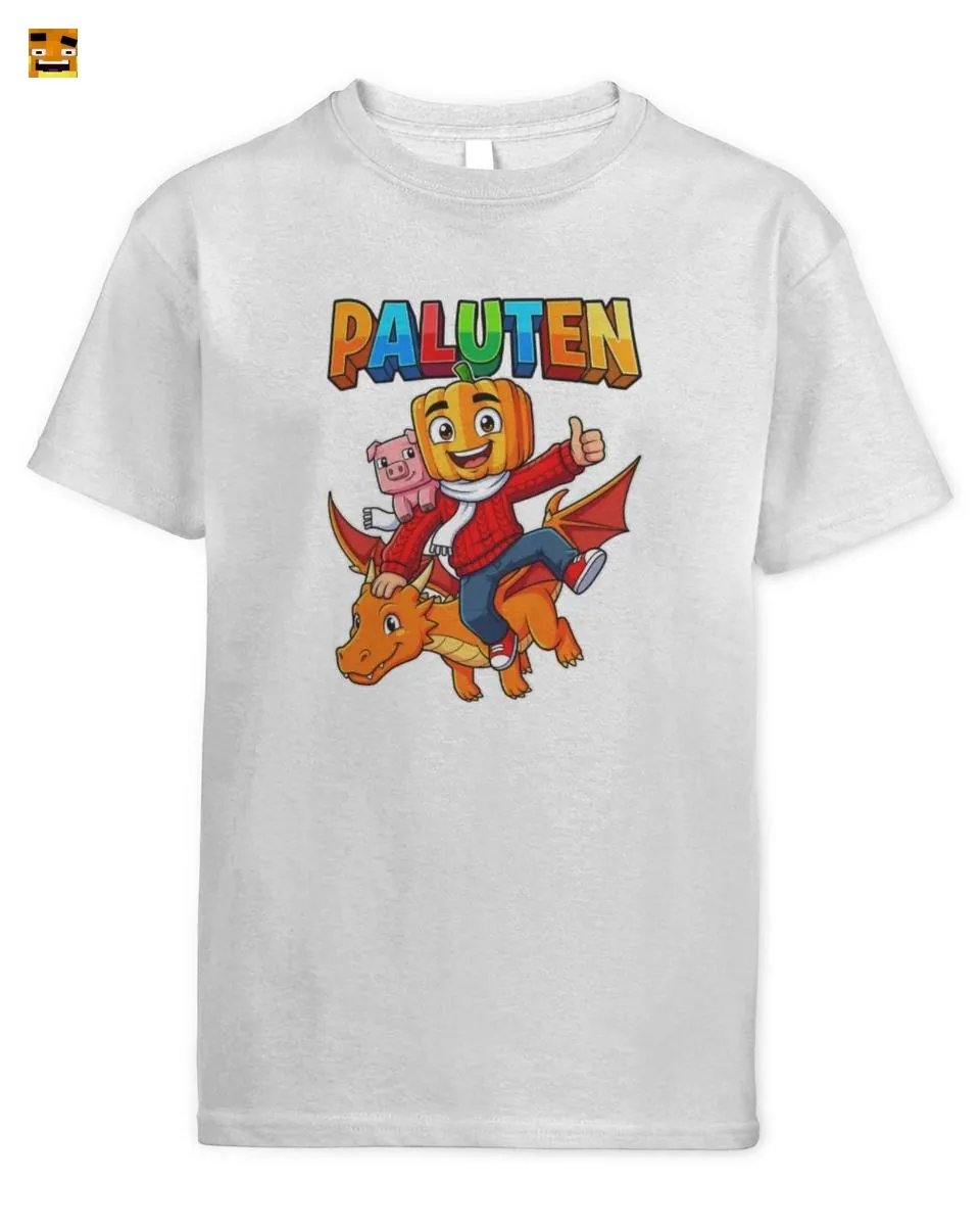 Paluten Kürbiskopf Gamer Drachenreiter mit Schweinche T-Shirt