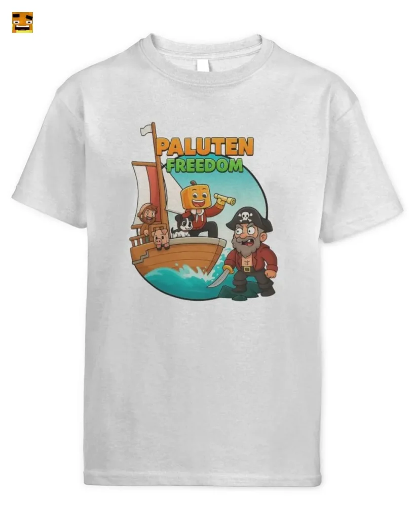 Paluten Kürbiskopf Gamer Freiheit Piraten Abenteuer T-Shirt