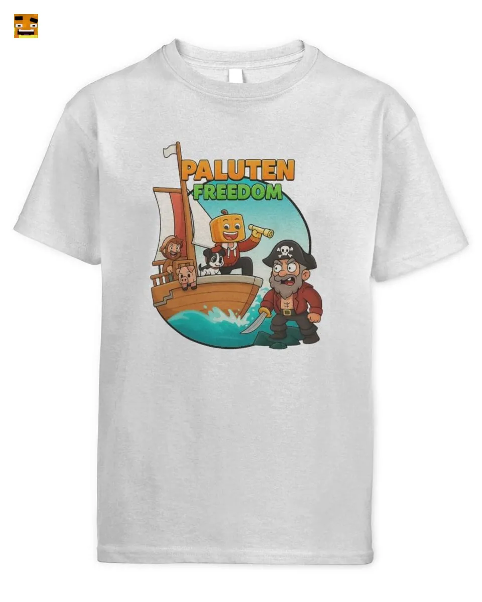 Paluten Kürbiskopf Gamer Freiheit Piraten Abenteuer T-Shirt