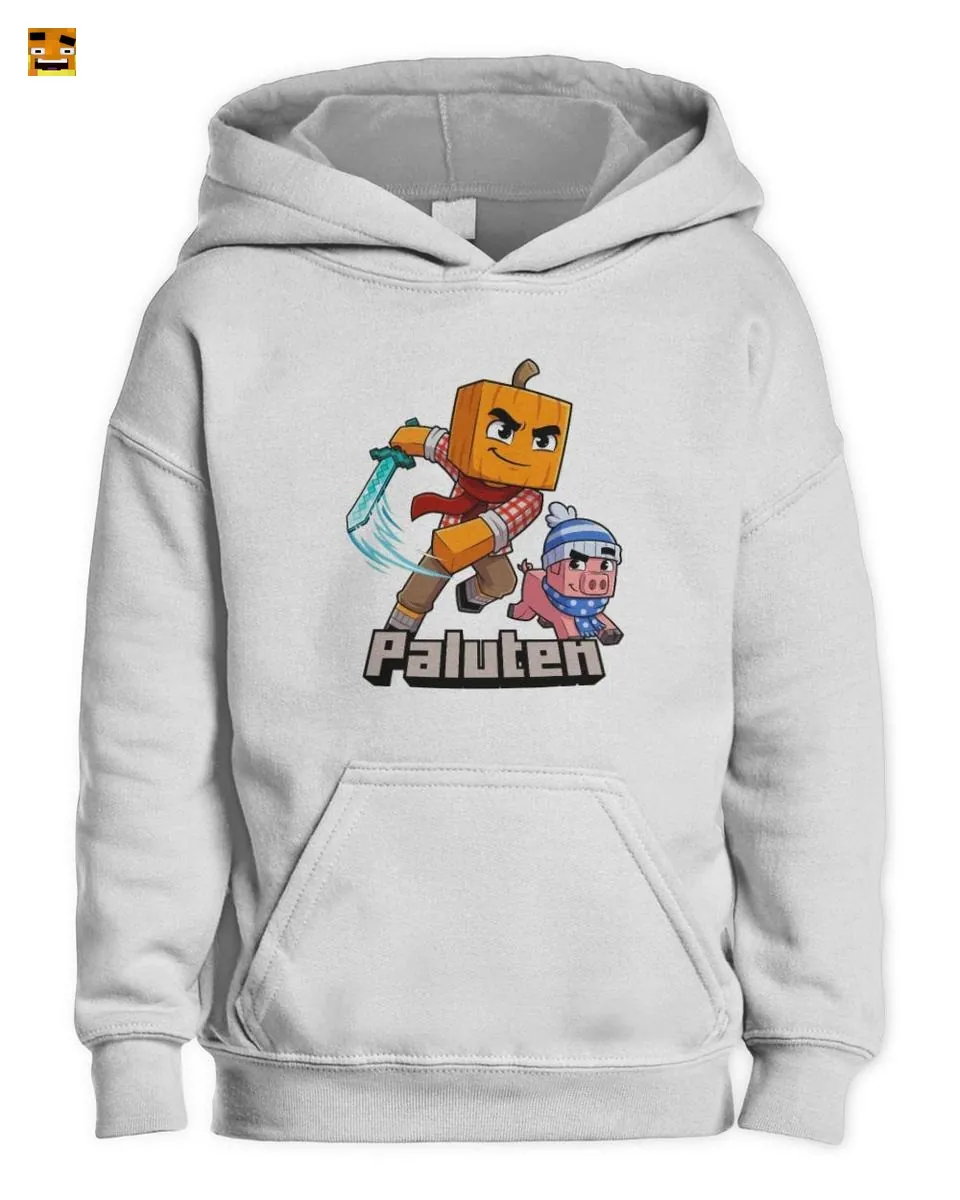 Paluten Kürbiskopf Gamer im Abenteuer mit Schweinchen T-Shirt - Image 2