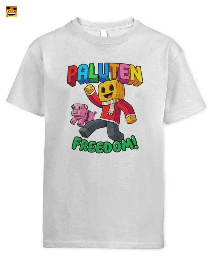 Paluten Kürbiskopf Gamer & Schweinchen Freund Freihei T-Shirt