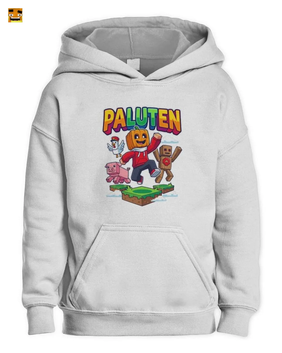 Paluten Kürbiskopf Gamer und Freunde Blockwelt Abente T-Shirt - Image 2