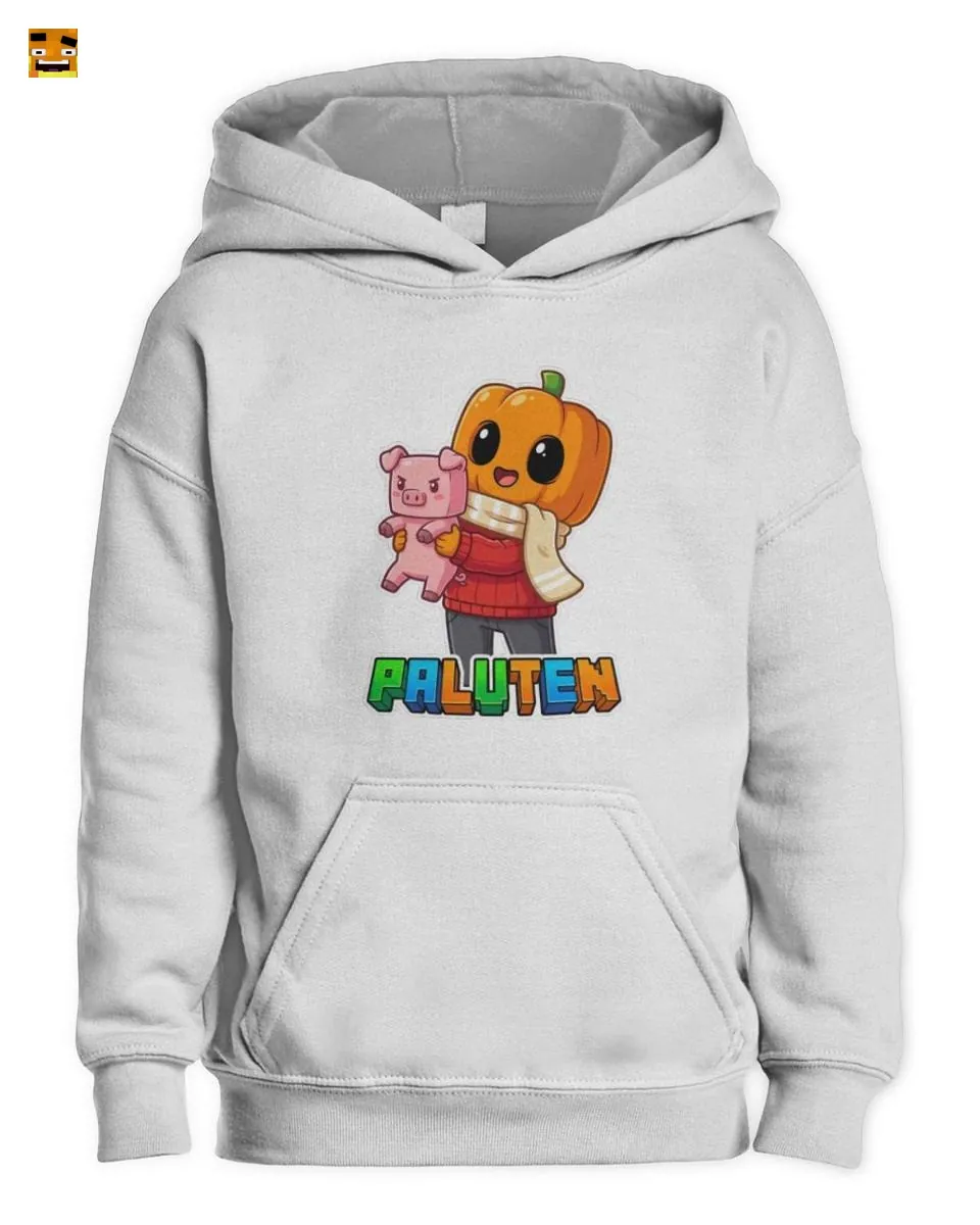 Paluten Niedlicher Kürbis Gamer mit Schweinchen Freun T-Shirt - Image 2