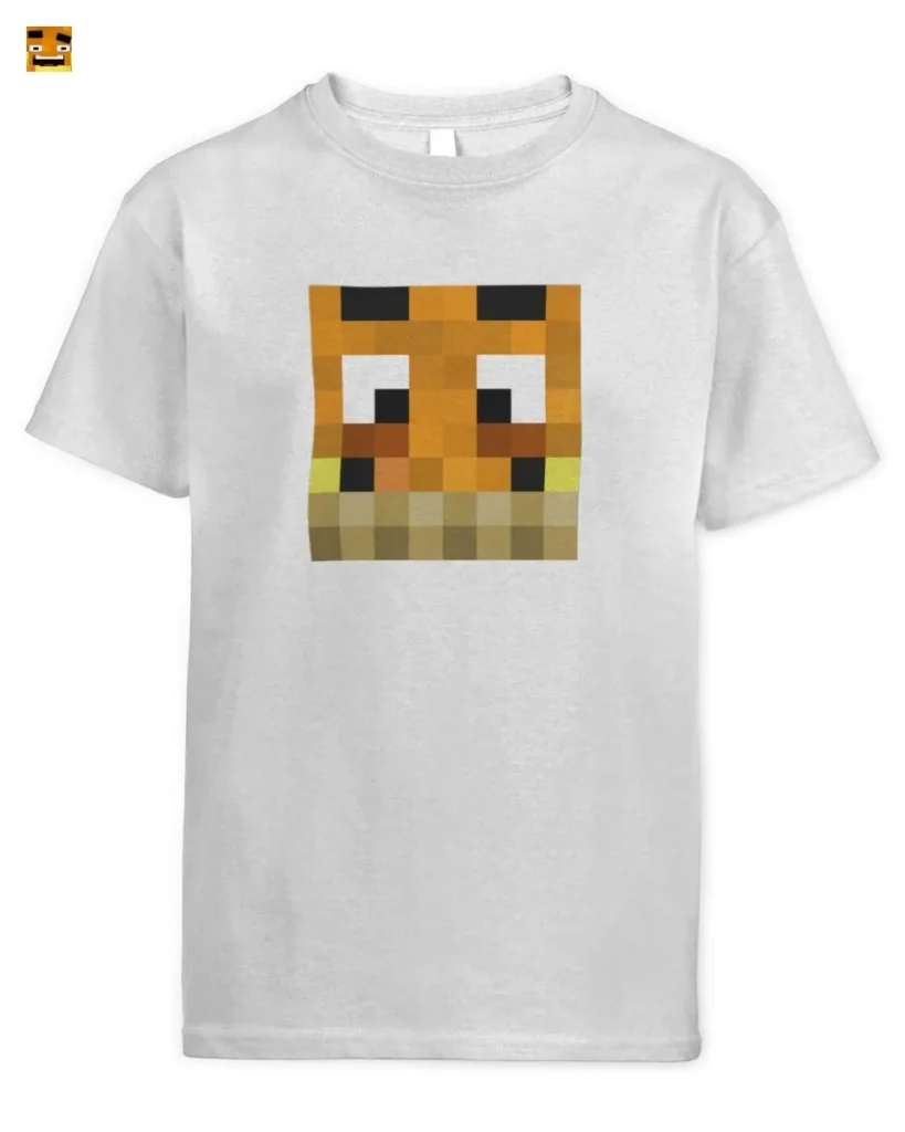 Paluten Pixelated Pumpkin Gamer Head 8-Bit Block Game T-Shirt