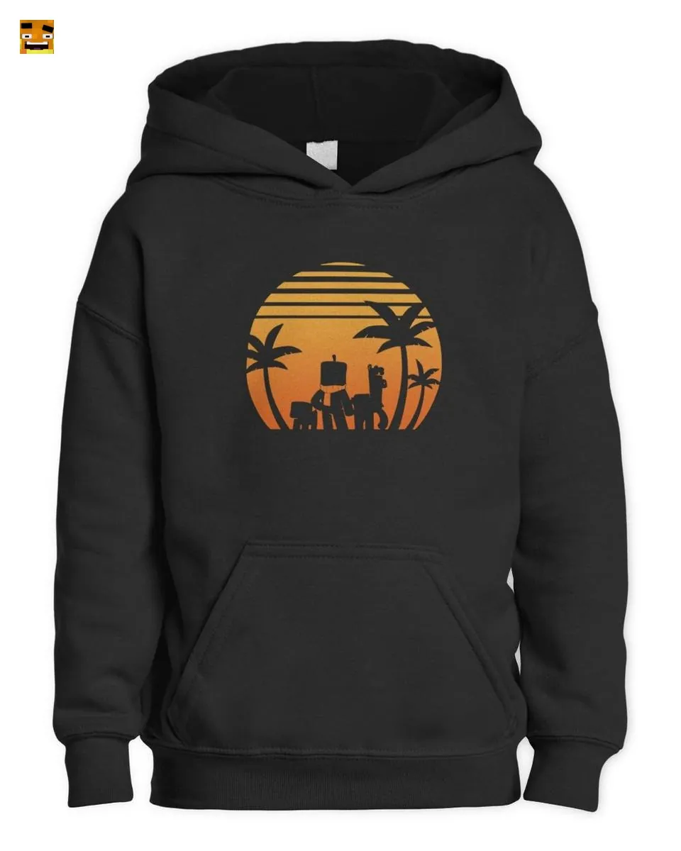 Paluten Pumpkin Gamer & Friends Retro 80s Sunset Vint T-Shirt - Image 2