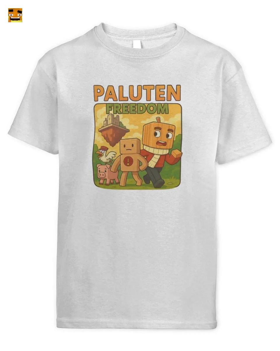 Paluten Pumpkin Gamer's Block World Freedom Adventure T-Shirt
