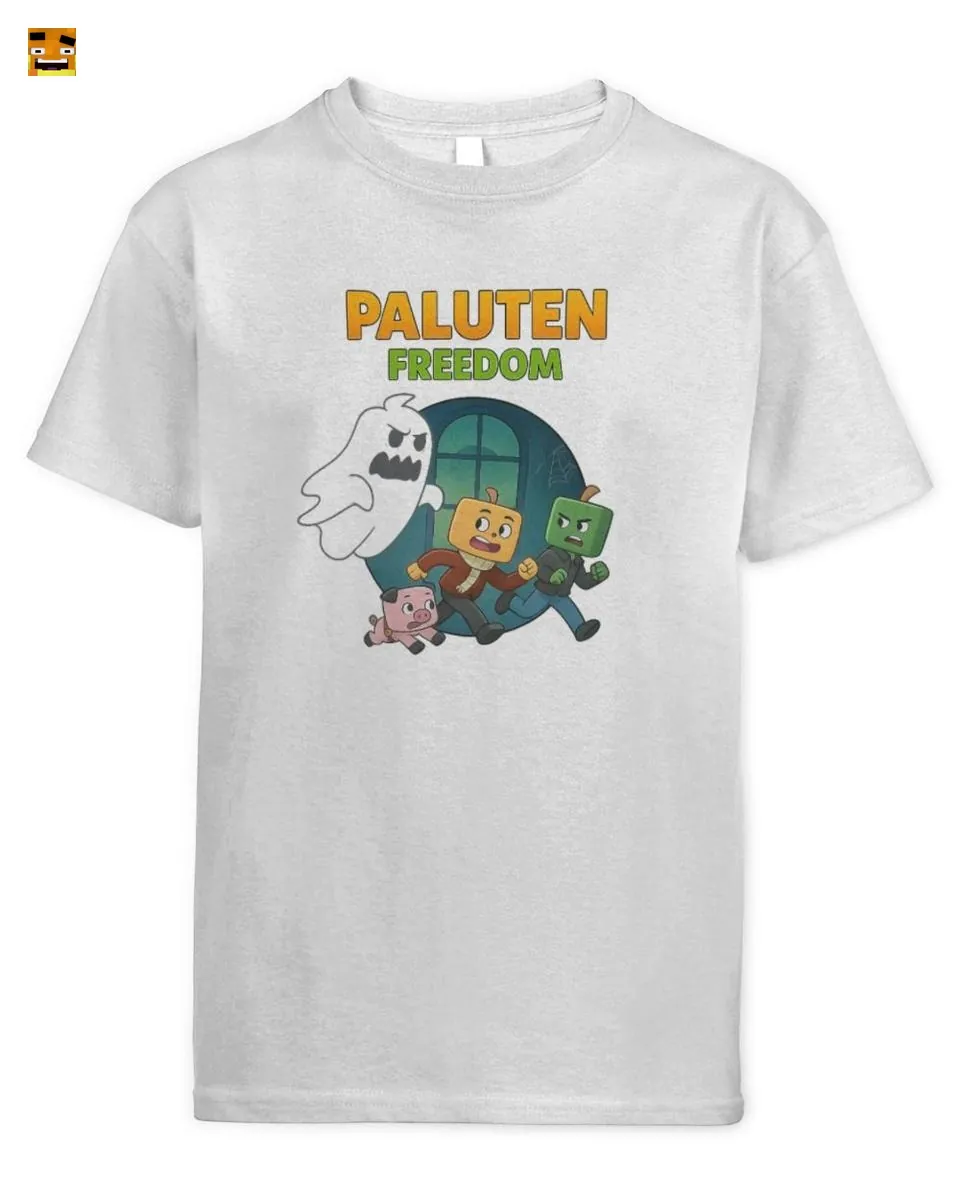 Paluten Pumpkin Head Gamers Spooky Ghost Chase T-Shirt kaufen